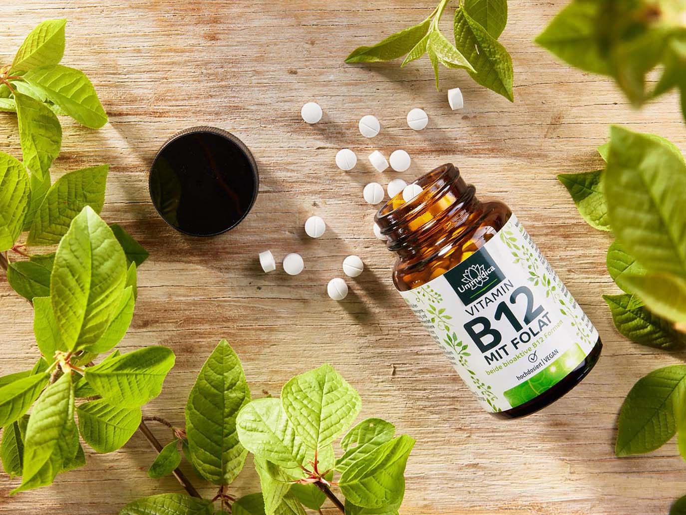 Vitamine B12 avec folate - 180 comprimés - par Unimedica